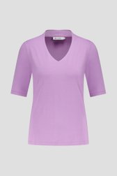 T-shirt lila à col en V de D'Auvry pour Femmes
