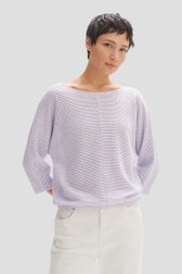 T-shirt lilas en crochet avec motif ajouré de Opus pour Femmes