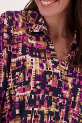 T-shirt marine à imprimé violet-beige de Signature pour Femmes