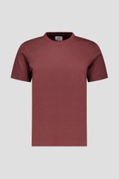 T-shirt marron à fines rayures de Casual Five pour Hommes