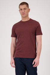T-shirt marron à fines rayures de Casual Five pour Hommes