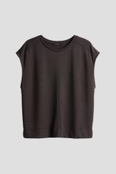 Photo produit 1 de T-shirt marron foncé à col rond de Opus pour Femmes