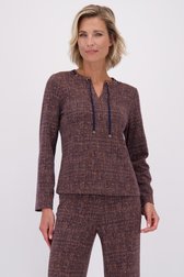 Le devant de T-shirt marron imprimé de Claude Arielle pour Femmes