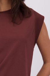 Détail de T-shirt marron sans manches  de Louise pour Femmes