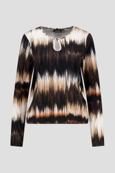 T-shirt met ecru-bruine print van Signature voor Dames