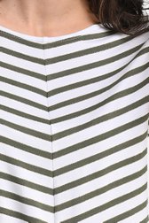 T-shirt met gestreept wit-kaki patroon van Bicalla voor Dames