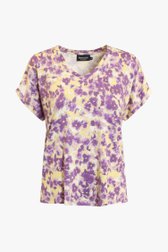 T-shirt met paars-gele bloemenprint van Signature voor Dames