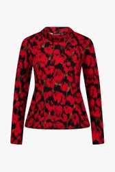 T-shirt met print in zwart en rood van Signature voor Dames