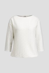 Photo produit 1 de T-shirt navy à motif rayé blanc de Barbara Lebek pour Femmes