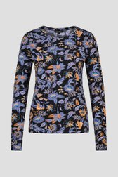 T-shirt noir à imprimé floral délicat de More & More pour Femmes
