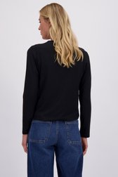 Le dos de T-shirt noir à manches longues de Liberty Island pour Femmes