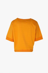 T-shirt orange à manches 3/4 de Bicalla pour Femmes