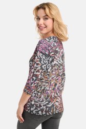 T-shirt rayé à imprimé coloré de Bicalla pour Femmes