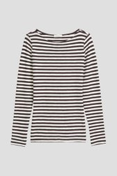 Photo produit 1 de T-shirt rayé noir et blanc de Marc O'Polo pour Femmes