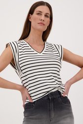T-shirt rayé sans manches de Louise pour Femmes