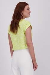 T-shirt rayé vert de Libelle pour Femmes