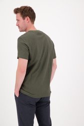 T-shirt rayé vert olive  de Casual Friday pour Hommes