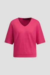 Photo produit 1 de T-shirt rose à texture de Claude Arielle pour Femmes
