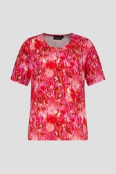 T-shirt rose avec impression de Signature pour Femmes