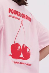 Détail de T-shirt rose avec imprimé au dos de JDY pour Femmes