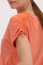 T-shirt rose corail à col V de D'Auvry pour Femmes