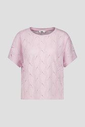 T-shirt rose pâle avec motif à trous de Louise pour Femmes