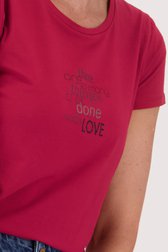 T-shirt rouge avec impression de More & More pour Femmes