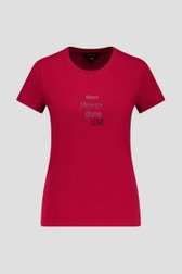 T-shirt rouge avec impression de More & More pour Femmes