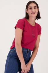 T-shirt rouge avec impression de More & More pour Femmes