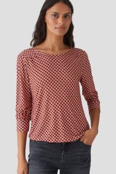 T-shirt rouge avec imprimé	 de Opus pour Femmes