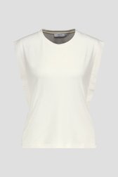 T-shirt sans manches écru de Liberty Island pour Femmes