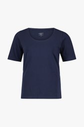 T-shirt simple bleu marine de Liberty Island pour Femmes