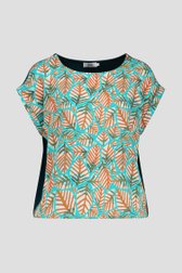 T-shirt turquoise à imprimé géométrique de Libelle pour Femmes