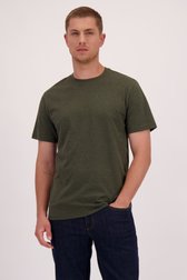 Le devant de T-shirt vert à col rond de Only & Sons pour Hommes
