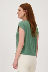 T-shirt vert avec col en V de Liberty Loving nature pour Femmes