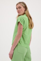 T-shirt vert avec col   de Liberty Island pour Femmes