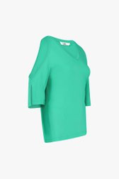 T-shirt vert avec épaules découpées de Louise pour Femmes