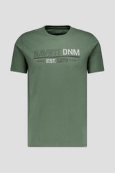 T-shirt vert avec logo imprimé de Ravøtt pour Hommes