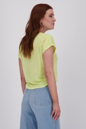 T-shirt vert clair en tricot léger de Libelle pour Femmes
