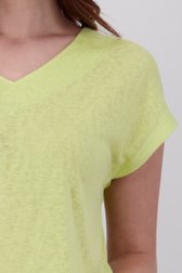 T-shirt vert clair en tricot léger de Libelle pour Femmes