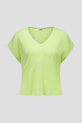 T-shirt vert clair en tricot léger de Libelle pour Femmes