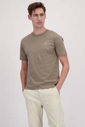 Le devant de T-shirt vert en coton de Marc O'Polo pour Hommes