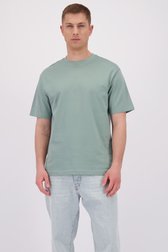 Le devant de T-shirt vert foncé à col rond de Only & Sons pour Hommes