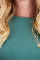 Détail de T-shirt vert foncé à manches 3/4 de Liberty Loving nature pour Femmes