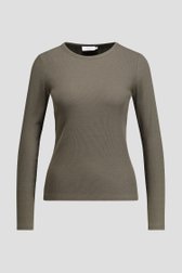 Photo produit 1 de T-shirt vert foncé à manches longues de Liberty Island pour Femmes