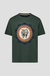 T-shirt vert foncé avec imprimé de Jefferson pour Hommes