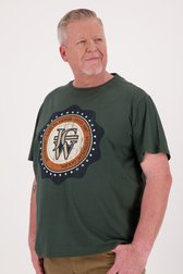 T-shirt vert foncé avec imprimé de Jefferson pour Hommes