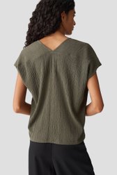 T-shirt vert foncé avec structure de Opus pour Femmes