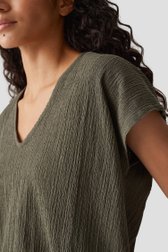 T-shirt vert foncé avec structure de Opus pour Femmes