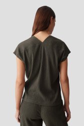 Le dos de T-shirt vert foncé avec structure de Opus pour Femmes